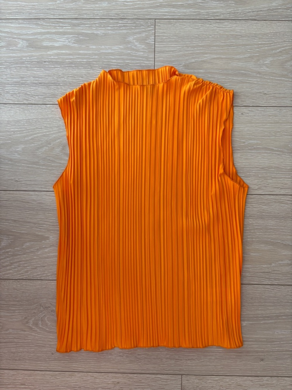 Rails Orange Pleated Sleeveless Camisole